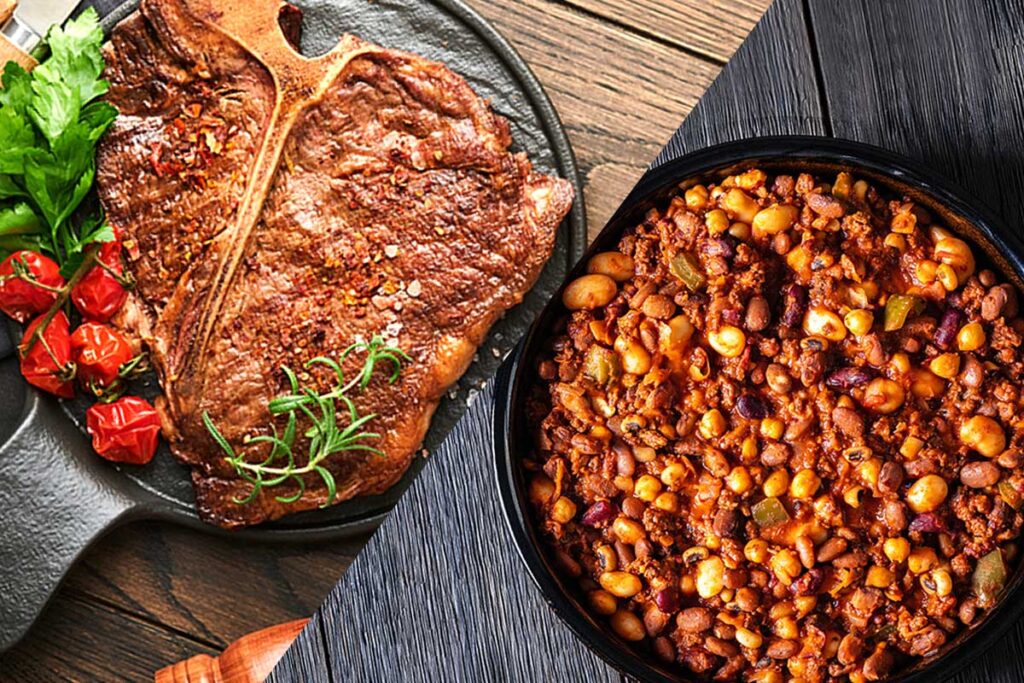 meat vs beans, costs and nutrition comparison